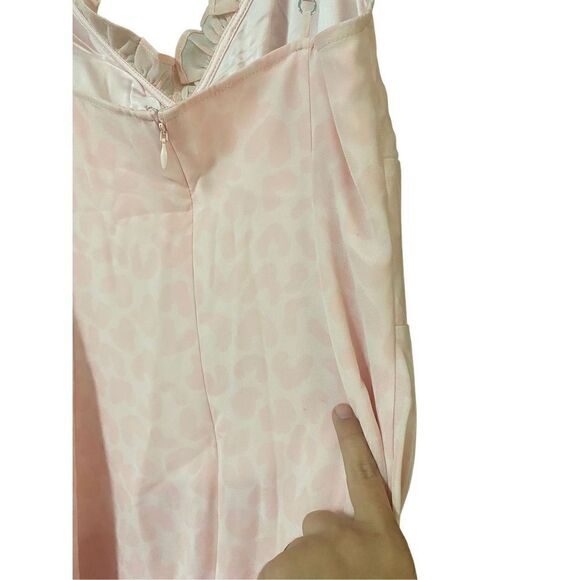 LPA Marzia Mini Dress in Pink Leopard Size Small New with Defect (13-1) - Picture 7 of 8